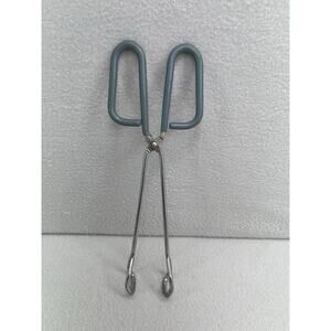 Vintage Canning Jar Tongs 10” Blue Coated Handle Kitchen Tool USA Farmhouse